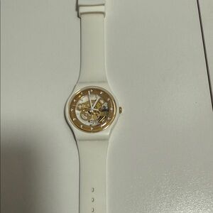 Swatch White and Gold Women's Watch